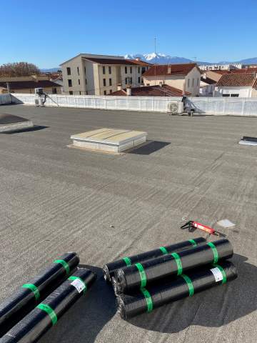 Étanchéité toit terrasse - police municipale à Perpignan